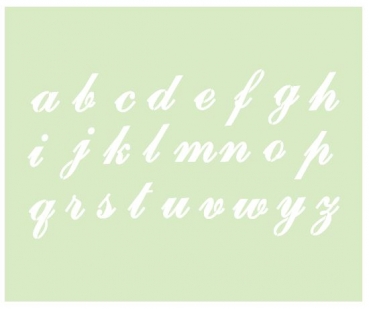 Schablone Kleinbuchstaben / 26 Stück