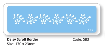 Stencil - Daisy Scroll Border