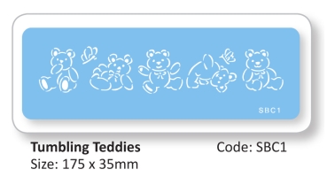 Stencil - Tumbling Teddies