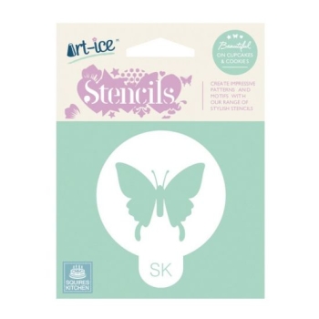 Stencil Round - Butterfly