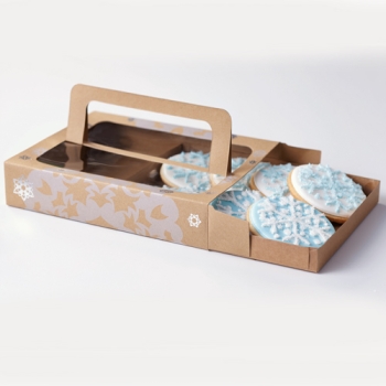 Treat Box Kraft Snowflake