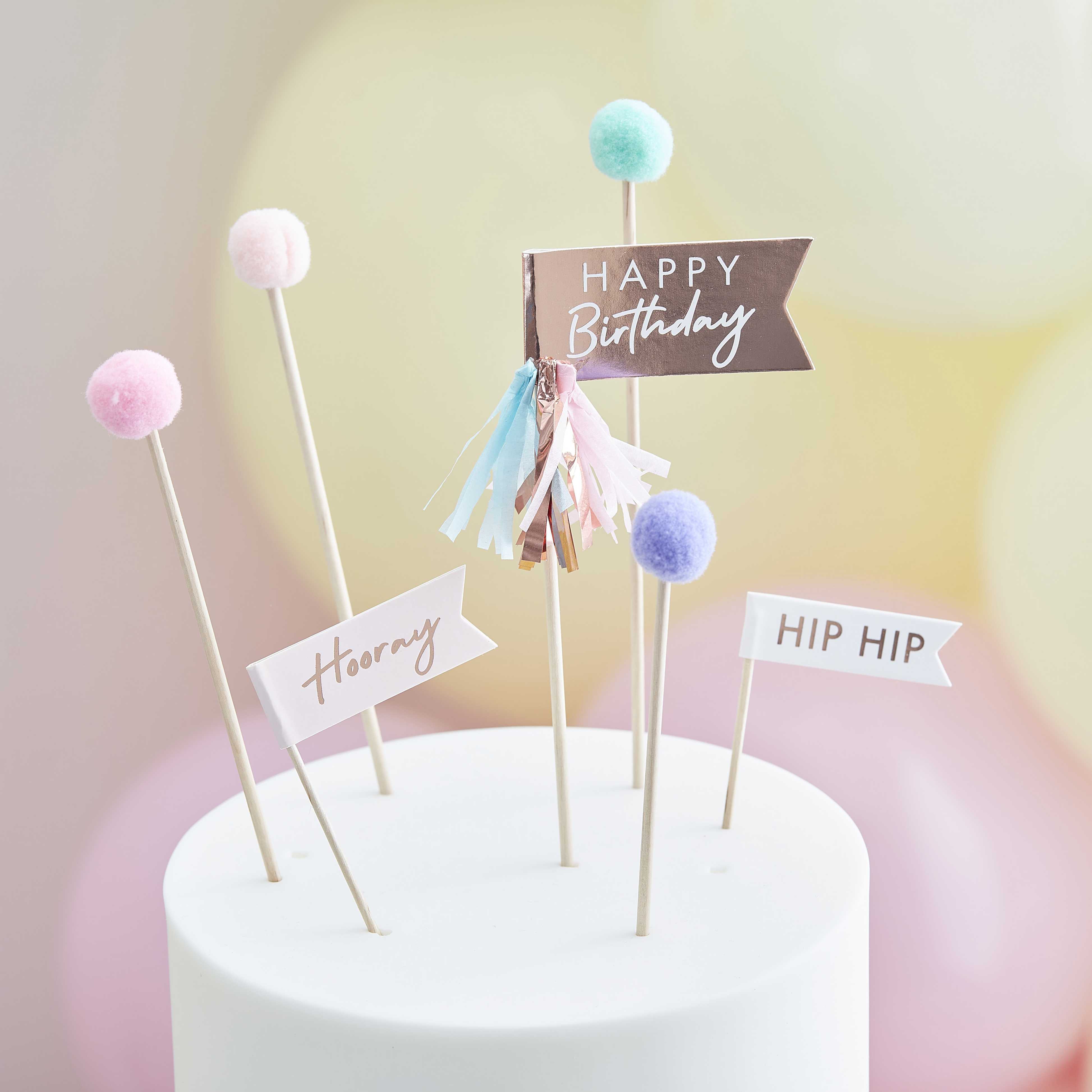Pastel Cake Topper Kit