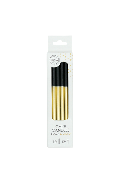 Candles - Black and Gold - 9.5cm