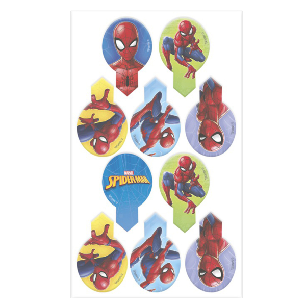 20 Stecker aus Esspapier - Spiderman