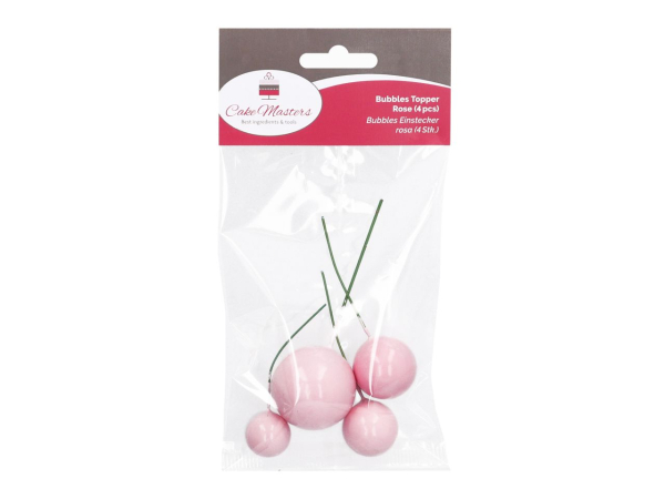 Bubbles / Kugel Einstecker - Rosa 4 Stück