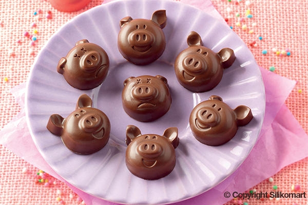 Silicone Mould Choco Pigs