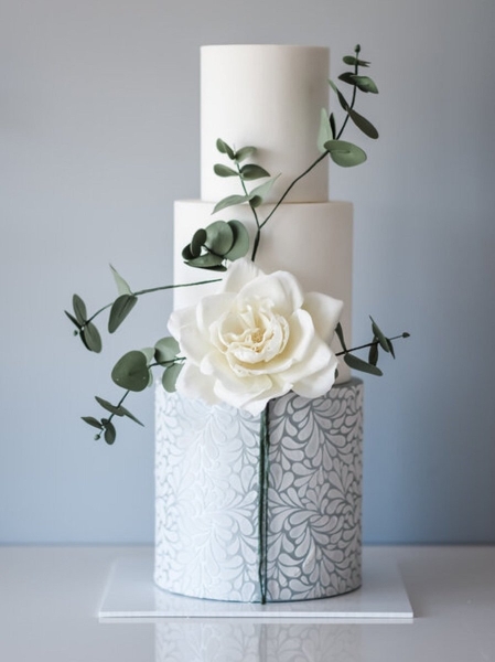 FLORAL SPLASH professional cake icing stencil