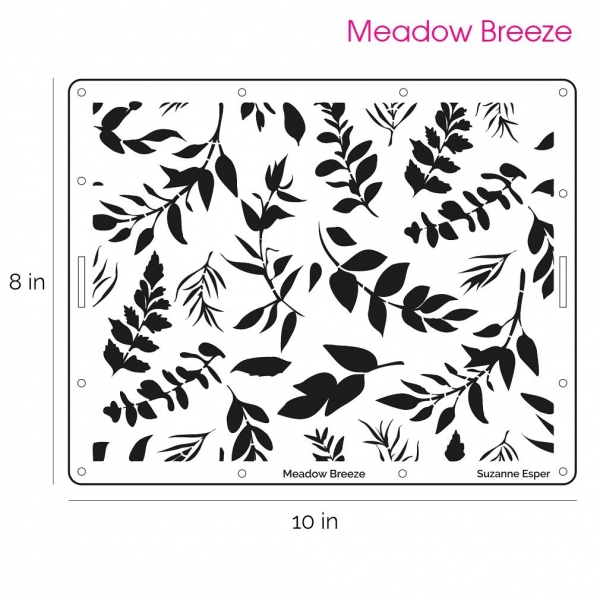 MEADOW BREEZE professional cake icing stencil