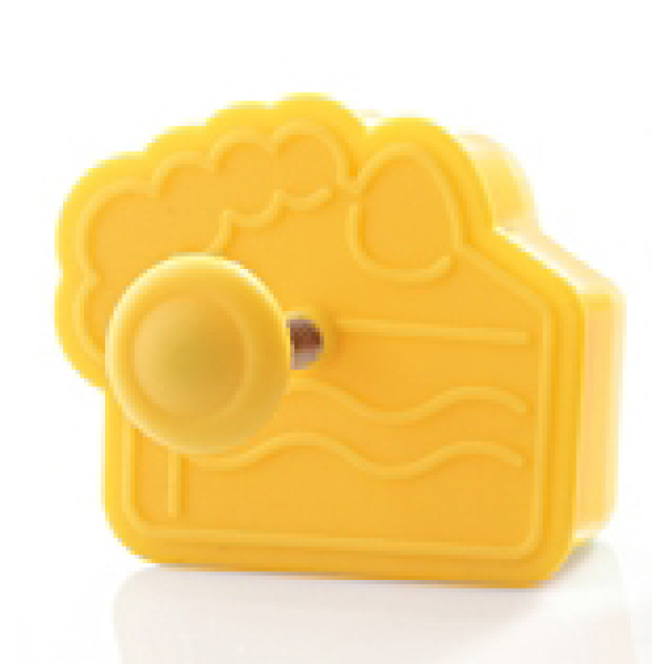 Ausstecher mit Auswerfer und Prägung - Tortenstück