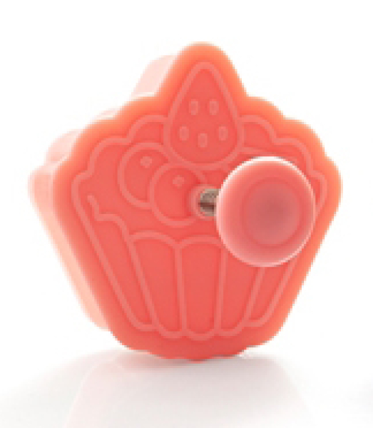 Ausstecher mit Auswerfer und Prägung - Erdbeertörtchen