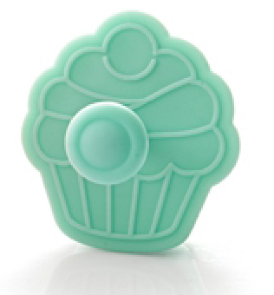 Ausstecher mit Auswerfer und Prägung - Cupcake
