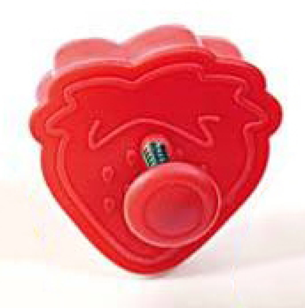 Ausstecher mit Auswerfer und Prägung - Erdbeere