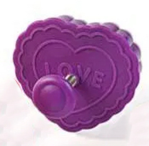 Ausstecher mit Auswerfer und Prägung - Herz Love