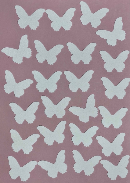 Edible Paper - White Butterflies / 24