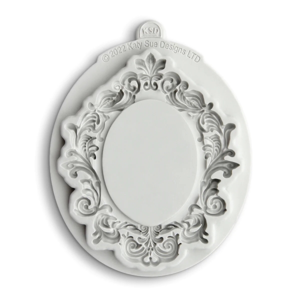 Silicone Mould - Large Oval Vintage Frame