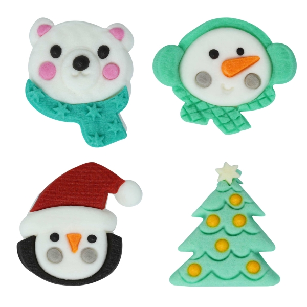Edible Sugar Decorations - North Pole Express (Set of 12)