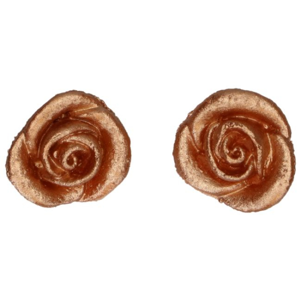 Zuckerdekoration - Rosen Bronze