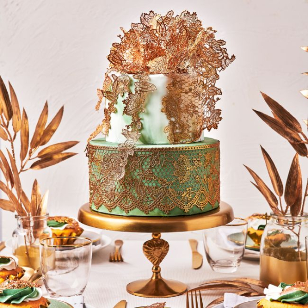 Mix für Cake Lace / Tortenspitze - Ready to Use - Pearl Gold 200 g