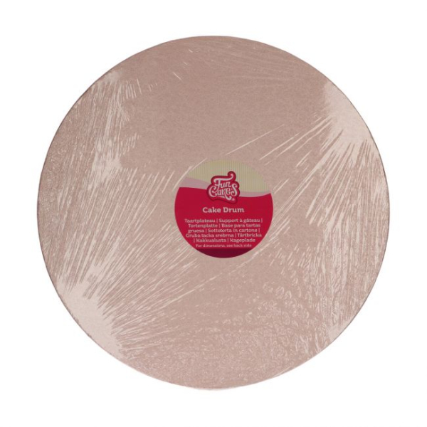 Cake Board Round 35cm (14") / Thickness 12mm - Rose Gold
