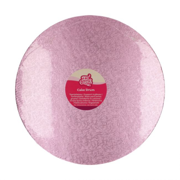 Cake Board Round 35cm (14") / Thickness 12mm - Pink