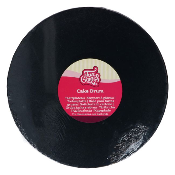 Tortenplatte rund 40cm (16") / Stärke 12mm - SCHWARZ