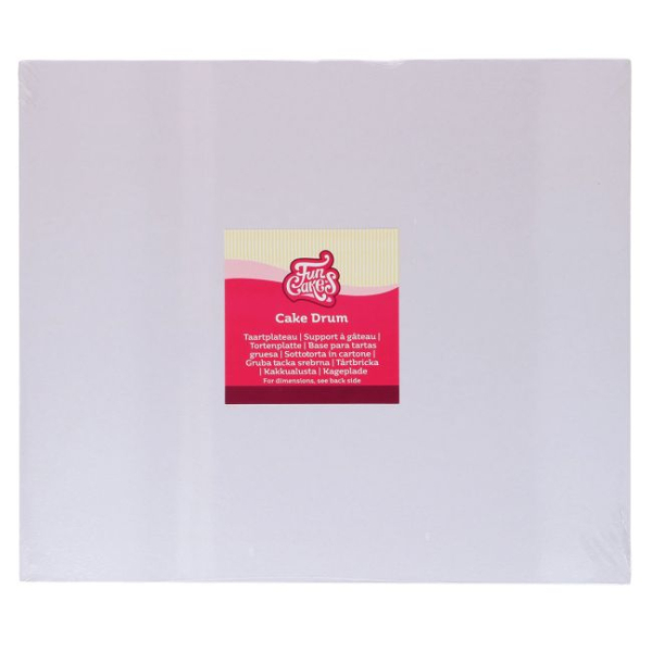 Tortenplatte Rechteckig 30cm x 35cm / Stärke 12mm - Weiss