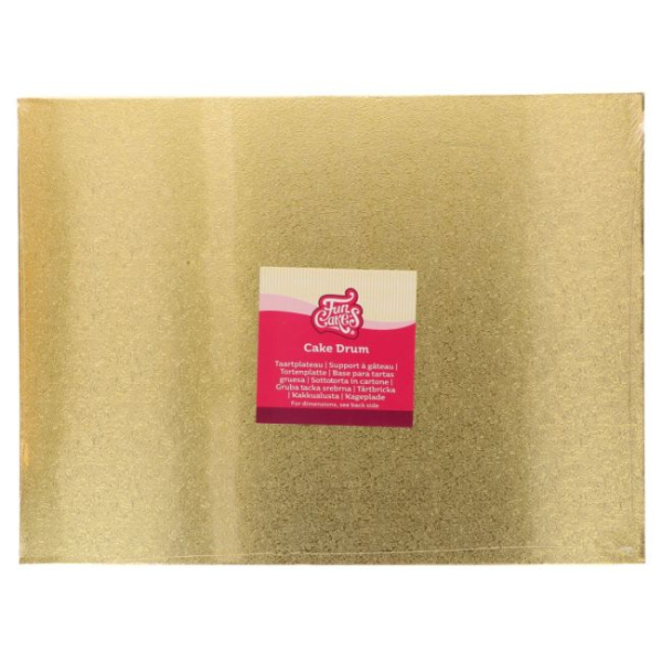 Cake Board Rectangular 40cm x 30cm / Thickness 12mm - GOLD