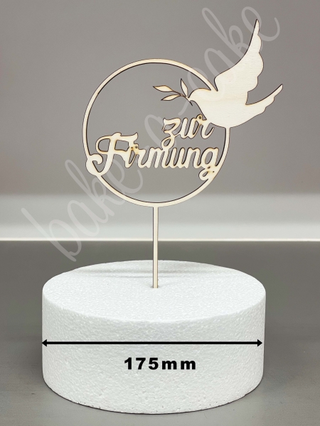 Torten Topper Holz - Zur Firmung mit Taube