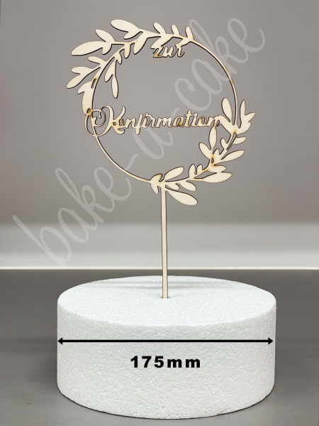 Cake Topper Wood - Zur Konfirmation