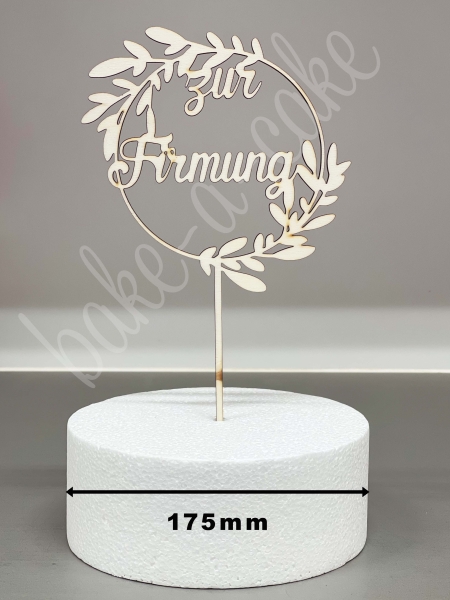 Torten Topper Holz - Zur Firmung Kranz