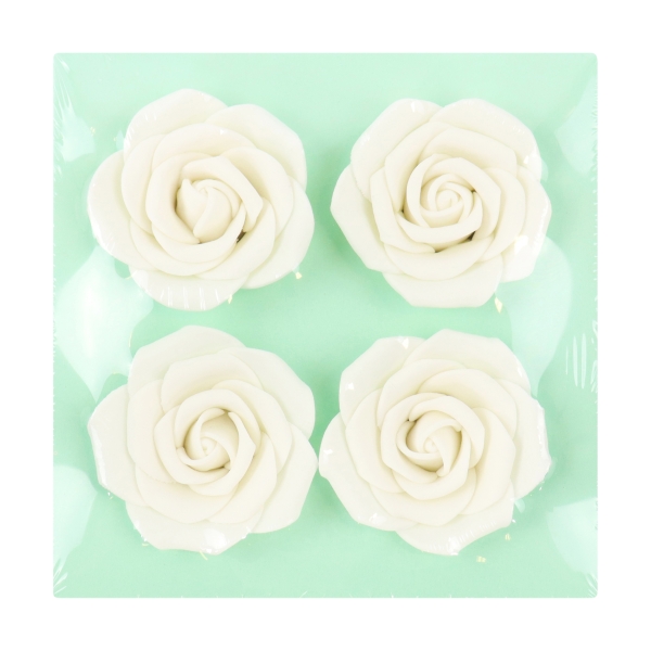 Sugar Roses 62mm - White / 4