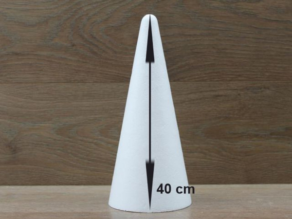 Kegel aus Styropor / 17.5 x 40cm