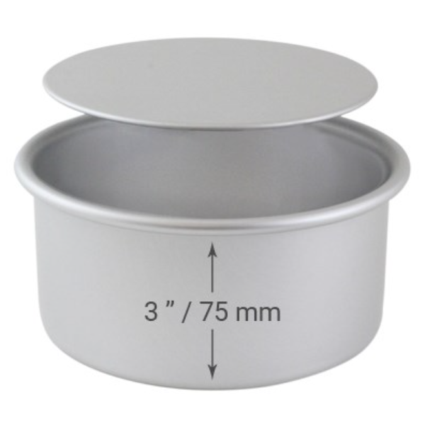 Cake Pan Round with Loose Bottom - 4 x 3inch (102 x 76mm)