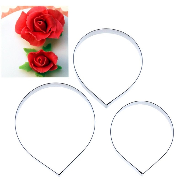 Ausstecher Set - Rosenblätter L