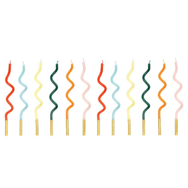 Curl Kerzen - Regenbogen Mix