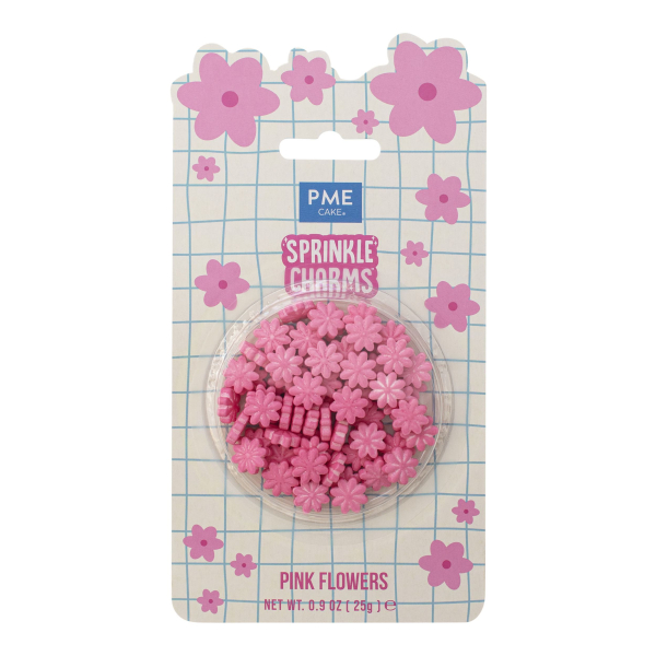 Streusel Sprinkle Charms - Pinke Blumen