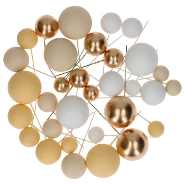 Decorative Ball Set - Lemon Ombre und Gold