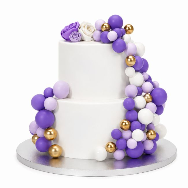 Decorative Ball Set - Purple Ombre und Gold