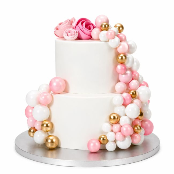 Decorative Ball Set - Pink Ombre und Gold