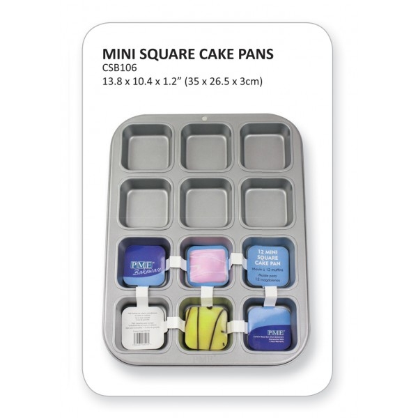 12 Mini Square Cake Pan