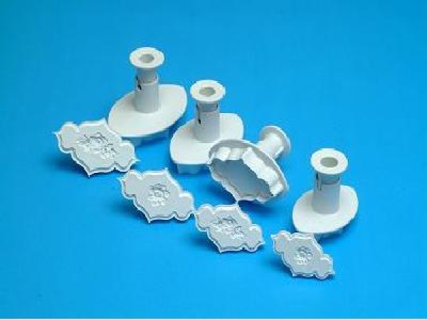 Creative Plaque Rose Spray & Plain Set 4+4