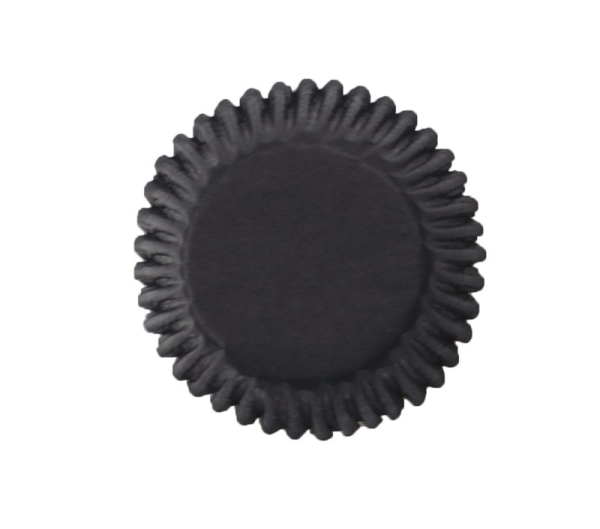 Black Plain Printed Baking Cases