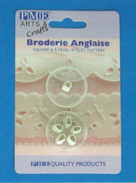 Broderie Angaise Square & 5 Petal