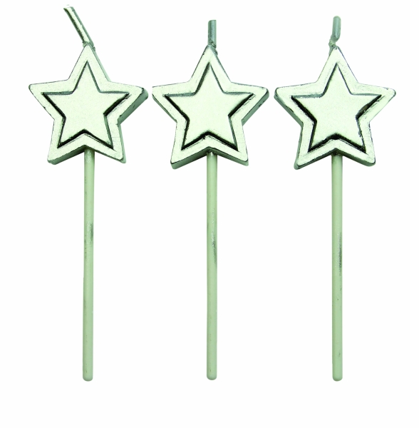 Candles - Silver Stars