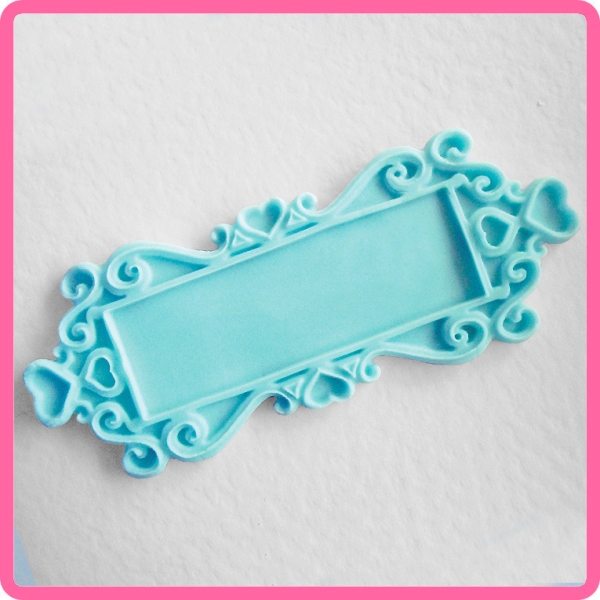 Silicone Mould Decorative Plaque Rectangle Hearts
