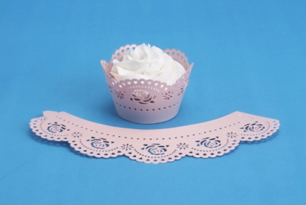 Cupcake Wrappers - Pink Roses
