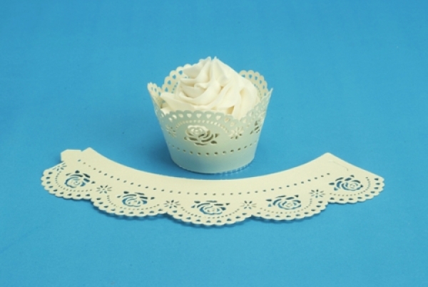 Cupcake Wrappers - Rosen Elfenbein