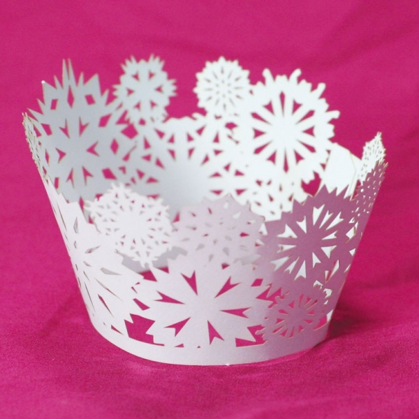 Cupcake Wrappers - Snowflakes