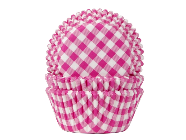 Cupcake Backförmchen - Pink Gingham