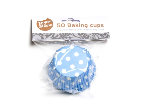 Cupcake Cases - Polkadots Aqua Blue / White